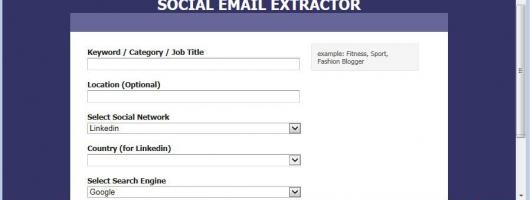 Social Email Extractor 社交电子邮件批量提取器 支持Facebook linkedin instagram和twitter