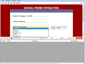 Social Phone Extractor 社交平台电话和whatsapp号码批量提取软件 支持Facebook