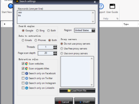 Total Email Phone Extractor-电话和邮箱批量获取工具-可搜索facebook linkedin等平台