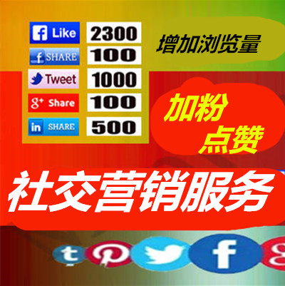 专业社交营销服务facebook instagram youtube加粉点赞增加浏览量