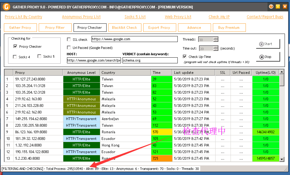 最新GatherProxy Scraper v9.0-免费优质代理IP抓取工具-包升级-图片3