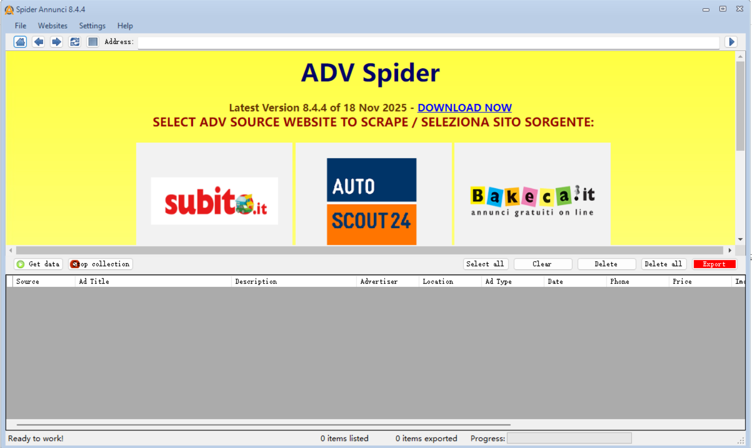 Spider Annunci最新版 广告网站 Kijiji(易趣广告)广告主电话及邮箱提取工具-图片1
