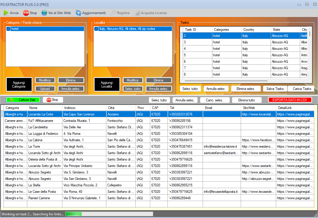 PG EXTRACTOR 意大利黄页目录 PagineGialle.it 电话邮箱数据抓取工具-图片5