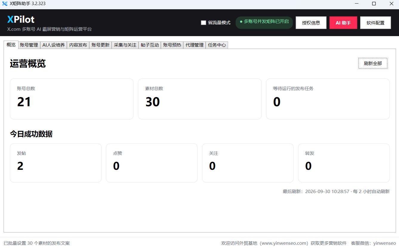 XPilot – X矩阵助手X.com(推特)多账号管理与批量发帖AI自动化营销助手软件-图片1