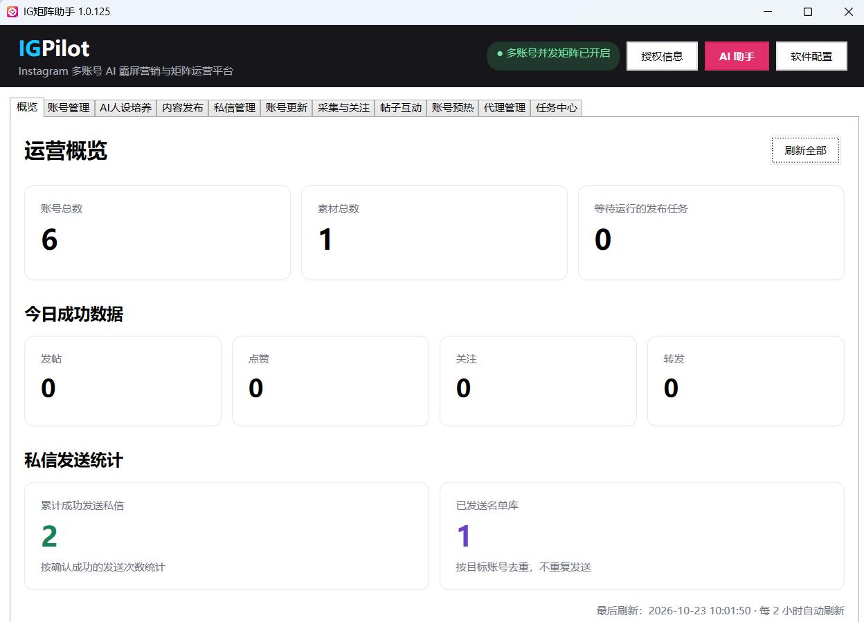IGPilot|Instagram 多账号AI矩阵运营助手|中文名:IG矩阵助手-图片1